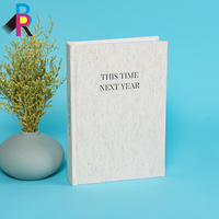 Cuaderno con Cubierta de Lino Personalizada, Tapa Dura A5, Estampado en Caliente Promocional para Regalo Corporativo de Oficina, Papel Reciclado
