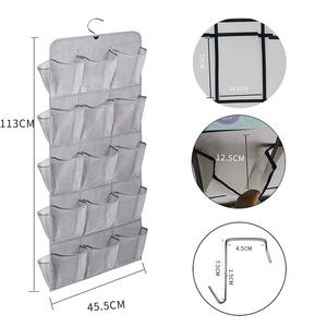 Sac de rangement suspendu double face en tissu non tissé à 30 compartiments pour armoire, chambre et maison, idéal pour chaussettes et articles divers - Product Image 2