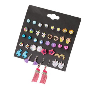 Ensemble de 20 paires de boucles d'oreilles tendance en acier, clous en forme de cœur, animaux du zodiaque, oiseaux, idéal pour offrir en occasion spéciale - Product Image 5