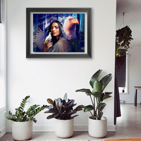 SONGWOO – kit de peinture artistique diamant en acrylique, style de personnalité, grand carré diamant, décoration murale de chambre, aigle 5D, bricolage, bon marché