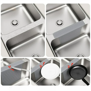 Non-Slip Silicone <b>Sink</b> <b>Mat</b> Kitchen <b>Sink</b> Saddle <b>Mat</b> Stain Resistant <b>Protector</b> Divider Pad for Glassware Dishes - Product Image 3