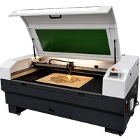Machine de traitement laser CNC à portique CO2 100W de type commercial avec armoire de sécurité entièrement fermée