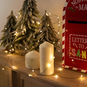 Nouvelles lumières de Noël pour arbre de Noël, fil de cuivre LED vert foncé, télécommande, petites guirlandes lumineuses colorées, décoratives, IP65 - Product Image 4