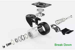 38 mm50mm63mm schwarzes Sofa Universal <span class=keywords><strong>Caster</strong></span> <span class=keywords><strong>Ball</strong></span> Doppel lager Schwer last brems rolle - Product Image 5