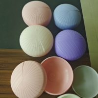 Pot en plastique PP de 150g, forme globe, luxueux, pour poudre libre, talc, emballage cosmétique, flacon de parfum en poudre