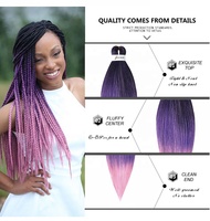 Pré étiré tressage cheveux professionnel doux Yaki tressage cheveux pour tresses eau chaude réglage Extensions de cheveux synthétiques