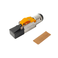 Connecteur de câble Lan Cat7 sans outil, prise Keystone blindée 8P8C RJ45 sans outil, prise modulaire Cat8, adaptateur en alliage de zinc Ip67 mâle M12