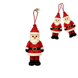 DIY Button Ornament Kits Plastic Christmas Hanging Decor Santa Claus Angel Snowman Craft Set For Holiday Tree Decoration - Product Image 5