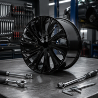 Jantes forgées sur mesure 19 20 21 pouces à rayons maillons noirs brillants pour tuning de voitures de sport, directement de l'usine, certifiées JWL VIA