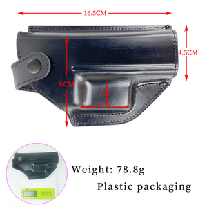 Étui tactique en cuir noir DSF62 avec sangles réglables pour accessoires de chasse - Product Image 2