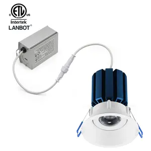 Lanbot Jason ETL Módulo LED COB carcasa de foco 12W piezas de lámpara de techo proveedor de carcasa de downlight