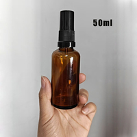 Botol Semprot Kaca Amber Kemasan Kosmetik Gaya Baru Hitam 5ML 10ML 15ML 20ML 30ML 50ML 100ML Dengan Pompa Plastik Hitam