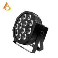 Prix d'usine, 12 pièces, projecteur LED PAR 12W, DMX RGBW 4 en 1, projecteur LED PAR pour mariage, fête