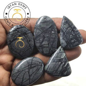 Pierres précieuses naturelles pour la fabrication de bijoux, vente en gros de cristaux de jaspe en vrac, prêts à être expédiés, 100% authentiques, cabochons de jaspe Picasso - Product Image 2