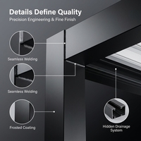 Auvents de luxe extérieurs à lames orientables pour balcon, patio, terrasse, auvent imperméable, gazebo électrique bioclimatique à lames orientables, revêtement poudré