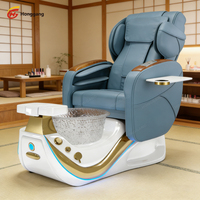 Fauteuil de pédicure électrique réglable de luxe pour salon de manucure, spa pour les pieds, massage, en PU