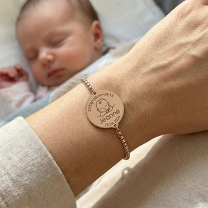 Bracelet personnalisé avec le nom de bébé pour femmes et mamans, bijoux commémoratifs en acier inoxydable, livraison directe - Product Image 5