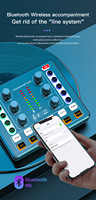 Carte Son M8 Interface Audio Enregistrement Studio Musique Professionnel Mise à Jour V8 Table de Mixage Podcast Équipement de Podcasting