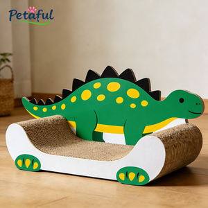 Großhandel Haustier-Spielzeug Komfortables Kratzfestes Niedliches Dinosaurier-Sofa Katzen-Kratzbrett Maßgefertigter Katzen-Kratzbaum für Sofa und <span class=keywords><strong>Couch</strong></span> - Product Image 1