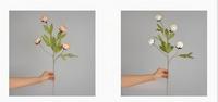 Groothandel 4-koppige kunstmatige zijden pioenrozen takken pioenrozenknoppen groen blad landelijke stijl huis hotel tafeldecoratie kunstbloemen stelen