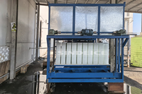 Machine à glace en blocs industrielle de 5 tonnes, système de poussée automatique par moteur, machine à glace en blocs