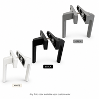 Manija de Puerta Corredera de Alta Resistencia con Eje Cuadrado de Aleación de Aluminio, Diseño de Empuje y Tracción con Recubrimiento en Polvo para Puerta de Aluminio