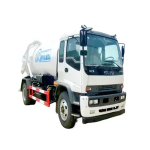 Used Isuzu 10CBM 10000L Septic Tank Washing Vacuum Sewage Suction Truck Machine Suction Sewage Pump Vacuum Suction Truck