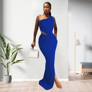 Vestido de Noche Sexy con Diseño Elegante, Un Hombro Descubierto, Corte Ajustado y Abertura Lateral para Mujer - Product Image 4