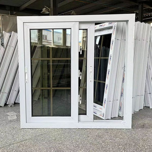 Fenêtre coulissante horizontale moderne en <span class=keywords><strong>PVC</strong></span> <span class=keywords><strong>double</strong></span> <span class=keywords><strong>vitrage</strong></span> avec isolation phonique pour maisons - Product Image 4
