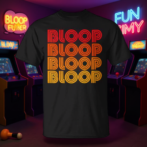 T-shirt divertente Bloop Blooper Fun Silly, maglietta promozionale nera da uomo, taglia grande - Product Image 1