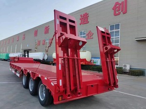 Nouvelle semi-remorque conteneur à lit surbaissé à quatre essieux de 60 tonnes semi-remorque à lit surbaissé nouvelle semi-remorque à lit surbaissé de 100 pieds à bas prix - Product Image 3