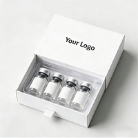 Cajas de Cartón Plegables Personalizadas con Estilo Deslizante para Ampollas de Péptidos de 3 ml, Cajas de Papel Personalizadas para 2 Viales