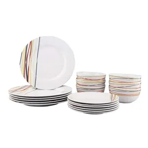Assiettes de table en mélamine, ensemble de vaisselle écologique résistant à la Pollution