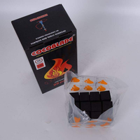Lot de 96 charbons à chicha modernes et durables à combustion lente, parfum noix de coco, avec boîte cadeau, pour usage en bar