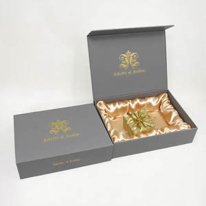 맞춤 인쇄 네이비 럭셔리 코스메틱 자석 인서트 견고한 선물 상자 뚜껑 포함 디럭스 하드 자석 주얼리 선물 상자 - Product Image 5