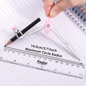 Set di Compassi Geometrici 2 in 1 Foska con Matita per Studenti, Insegnanti, Architetti, Ingegneri, <span class=keywords><strong>Matematici</strong></span>, Artisti o Designer - Product Image 3