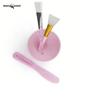 Ensemble de spatules en argile 4-en-1 Beauty Planet Facial Spa pour masques DIY, pinceaux de mélange cosmétique et bol en silicone pour soins de la peau - Product Image 5