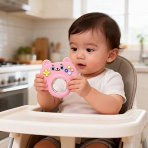 Mordedor de Silicona de Grado Alimenticio para Bebés, Libre de BPA, Juguete para Masticar Seguro y Aliviar el Dolor de Dentición - Product Image 1