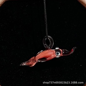 Collier pendentif pieuvre miniature en verre, bijou en verre, cadeau haut de gamme, cadeau de stand, pieuvre calmar - Product Image 6