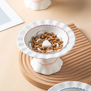 Ciotola <span class=keywords><strong>per</strong></span> gatti in ceramica di lusso con scollo Anti-colpo ciotola <span class=keywords><strong>per</strong></span> animali domestici con crema <span class=keywords><strong>per</strong></span> <span class=keywords><strong>cani</strong></span> - Product Image 1