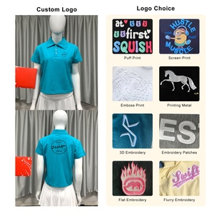JL1029G nouveau modèle décontracté culture polos femmes haute qualité 100 <span class=keywords><strong>coton</strong></span> femmes broderie culture <span class=keywords><strong>POLO</strong></span> chemise femmes - Product Image 2