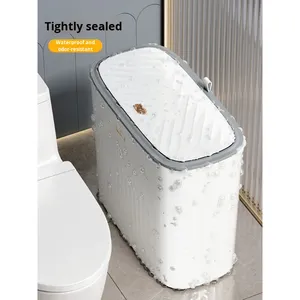 Moderner Rechteckiger Wandmontierter Küchen-Mülleimer mit Druckdeckel-Design Platzsparender Kunststoff-Abfalleimer für Innen/Außen Haushaltsschrank - Product Image 3