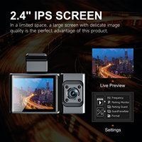 Caméra embarquée 4K Ultra HD 3,16 pouces avec WiFi et 3 objectifs, incluant un objectif infrarouge pour vision nocturne sans éclairage, enregistreur de conduite (DVR) et boîte noire pour voiture