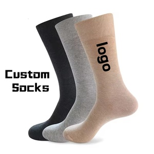 Calcetines de Algodón Peinado de Alta Calidad para Hombre, Talla Grande, Lisos, Cómodos, Tipo Calcetín de Vestir - Product Image 1