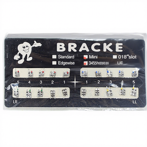 Supports orthodontiques métalliques Mbt Bracket Mini Straight Wire avec et sans crochets pour usage dentaire - Product Image 2