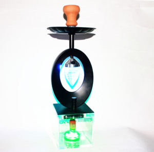 Bâtiment haut de gamme carré transparent noir cercle vide transparent forme de châtaigne décoration narguilé shisha - Product Image 2