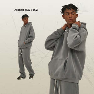 เสื้อฮู้ดดี้ผ้าฟลีซหนานุ่มพิมพ์ลายตามสั่ง คุณภาพสูง สำหรับฤดูใบไม้ร่วงและฤดูหนาว อุ่นสบาย แบบยูนิเซ็กซ์ พรีเมียม ทรงโอเวอร์ไซส์ - Product Image 3