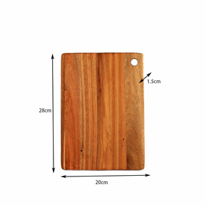 Tabla de Cortar Rectangular de Madera de Acacia 28x20x1.5cm, Tabla de Picar Ecológica para Cocina - Product Image 2