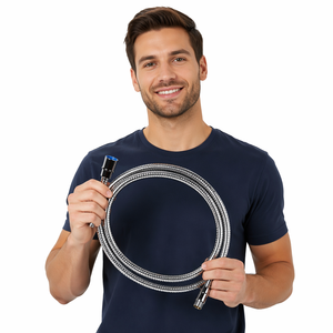 Tuyau de douche <span class=keywords><strong>flexible</strong></span> et durable en acier inoxydable chromé avec installation facile pour lave-vaisselle et <span class=keywords><strong>robinet</strong></span> - Product Image 6