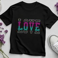 Transfert thermique personnalisé avec strass, design amour, pour t-shirt